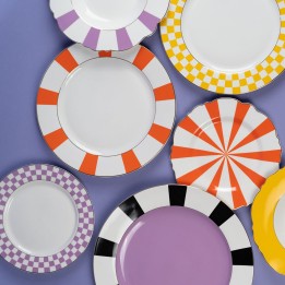 Serveerblad Harlequin paars Ø31cm Kare Design