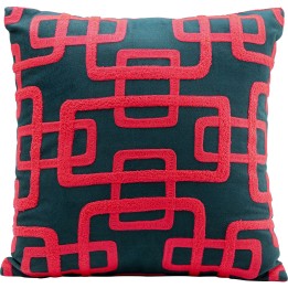 Coussin Chain fuchsia 45x45cm