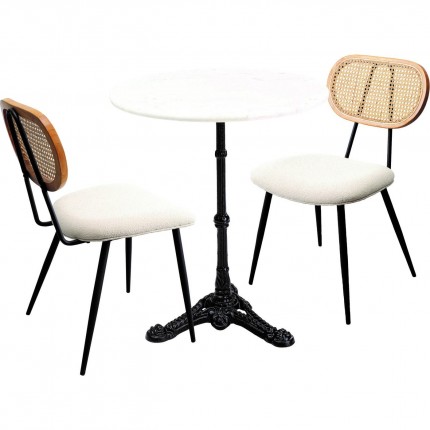 Set tafel en 2 stoelen wit Bistrot Rosali Kare Design Set tafel en 2 stoelen wit Bistrot Rosali Kare Design