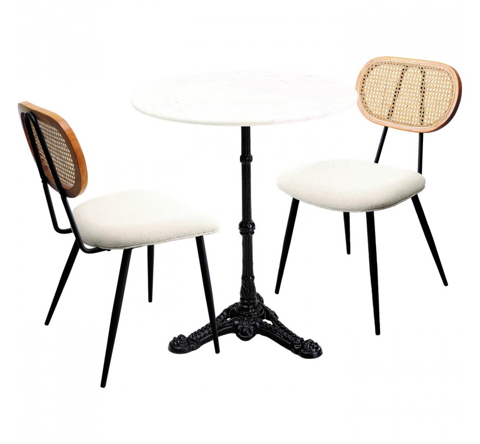 Set table and 2 chairs white Bistrot Rosali Kare Design Set table and 2 chairs white Bistrot Rosali Kare Design