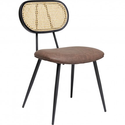 Set tafel en 2 stoelen bruin Bistrot Rosali Kare Design