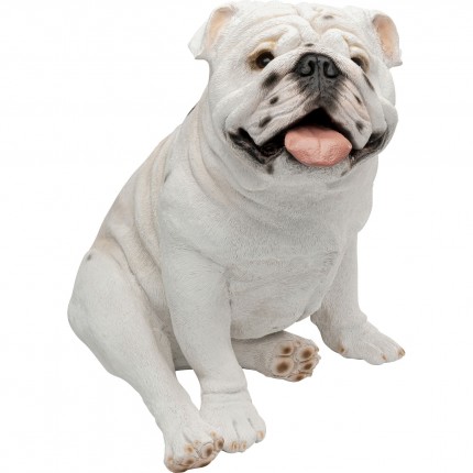 Woonaccessoires buldog wit zittend Kare Design