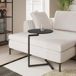 Black wood and steel side table - Easy Living - Kare Design