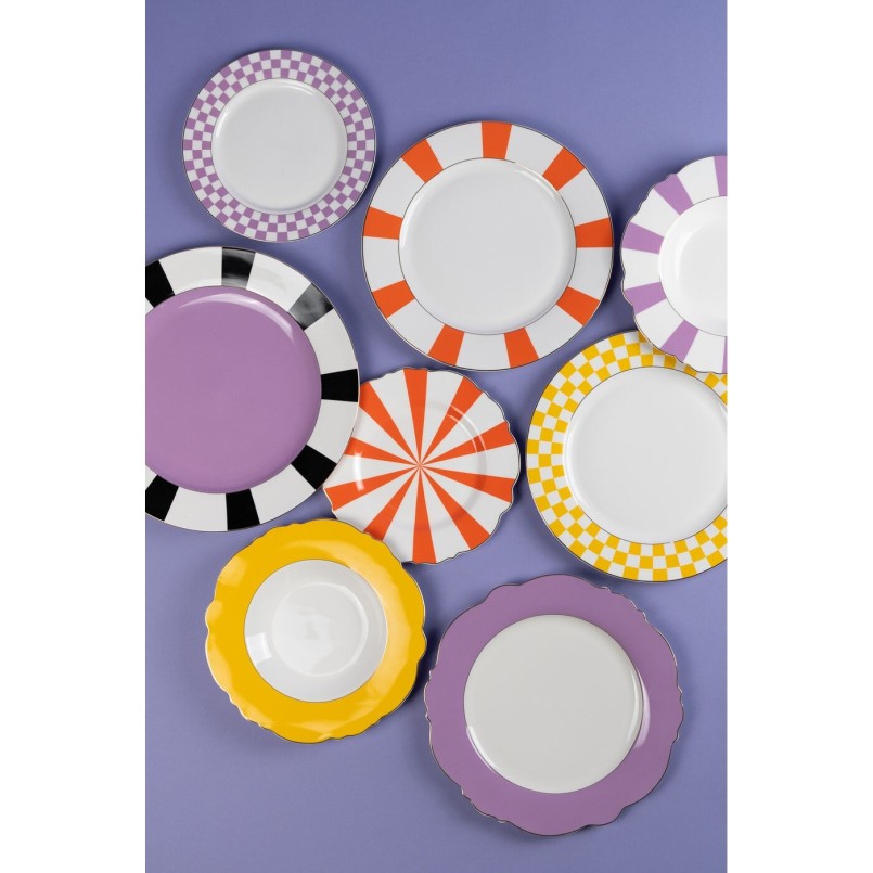 Soepborden Harlequin Ø23cm paars (6/set) Kare Design