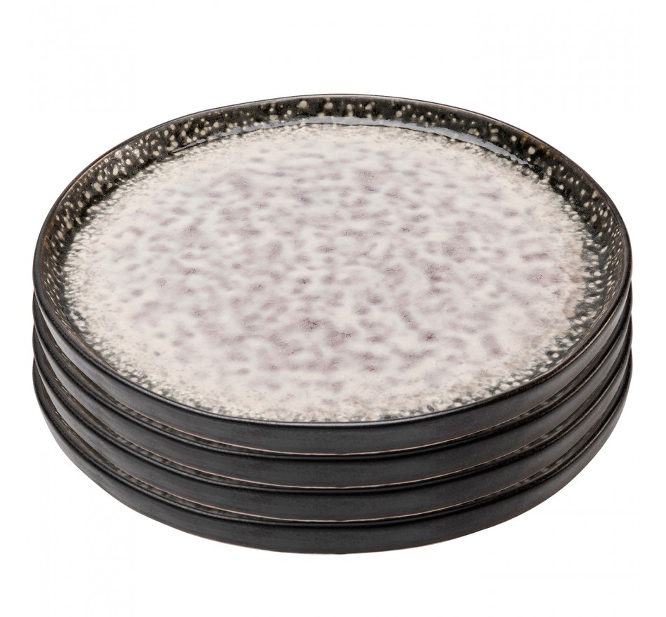 Borden Soho grijs Ø21cm (4/set) Kare Design Borden Soho grijs Ø21cm (4/set) Kare Design