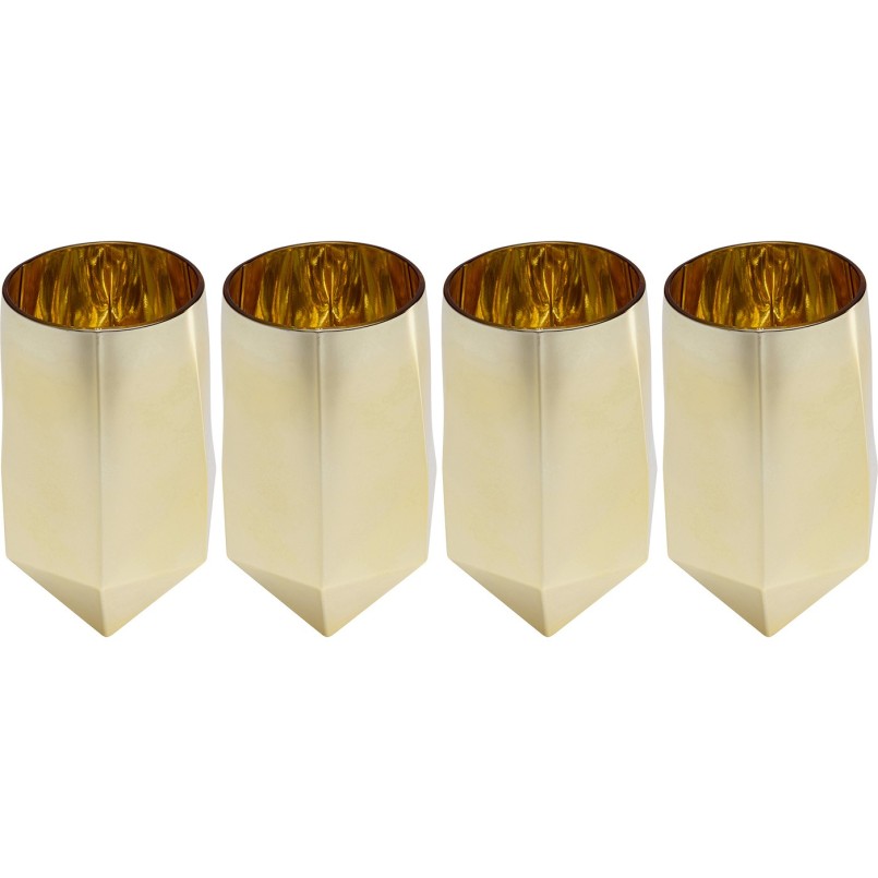 Waterglazen Diamond goud (4/Set) Kare Design
