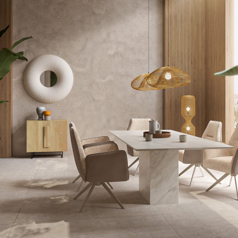 Swivel Armchair Liverpool beige Kare Design