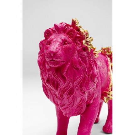 Woonaccessoires bloemen leeuw roze 25cm Kare Design
