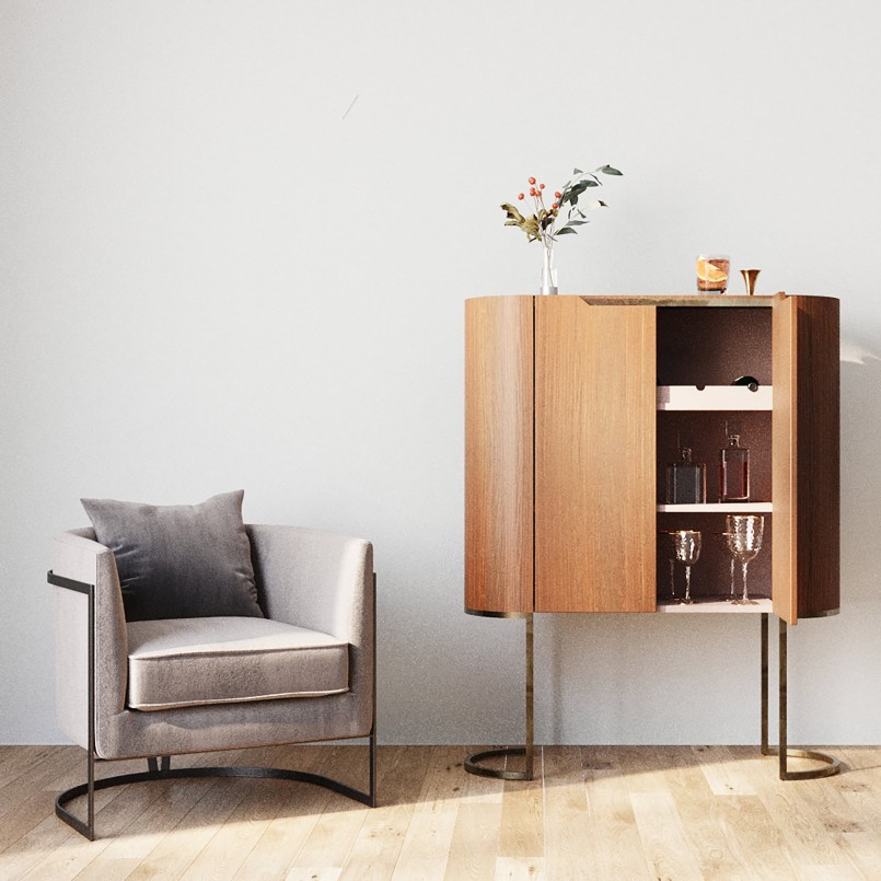 Bar met houteffect - Giorgio - Kare Design
