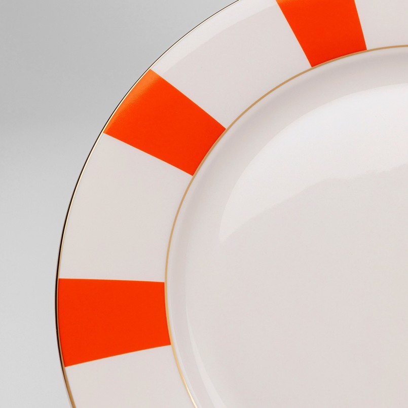 Plate Harlequin Ø27cm orange (6/set) Kare Design