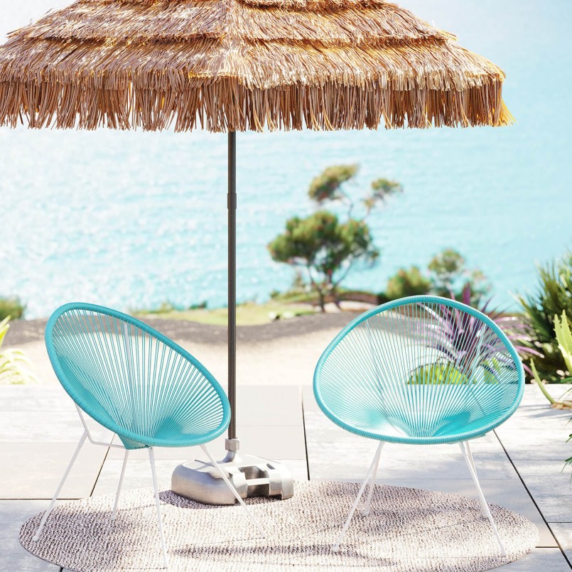 Blue garden armchair - Acapulco - Kare Design