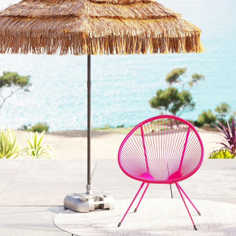 Pink garden armchair - Acapulco Mono - Kare Design