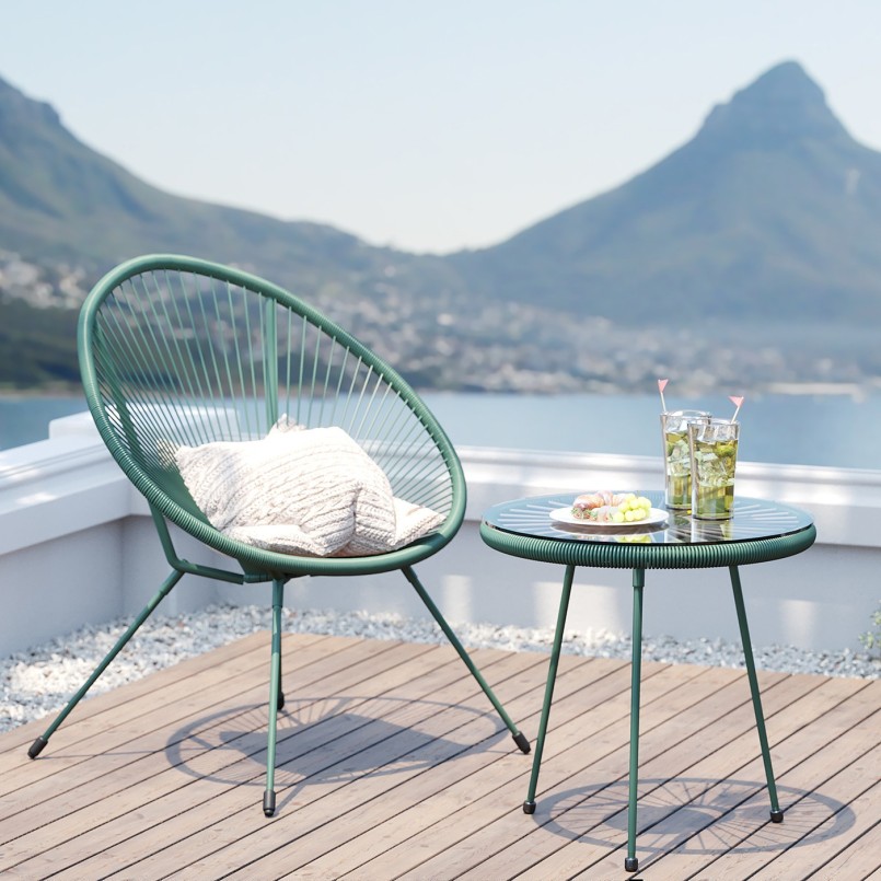 Green garden side table - Acapulco - Kare Design