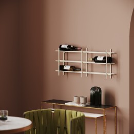 Stalen wandfleshouder beige - Kaapstad - Kare Design