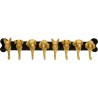 Garderobe murale Dog Family doré 69cm