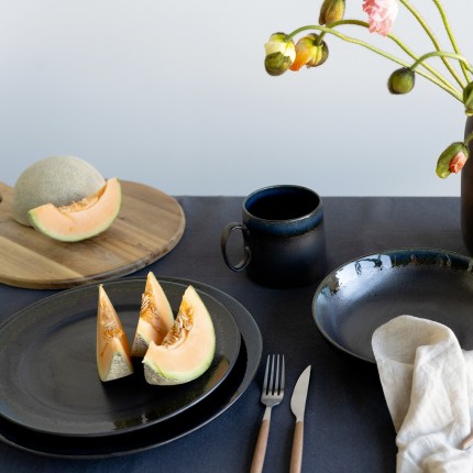 Soepborden Kassandra zwart Ø23cm (4/set) Kare Design