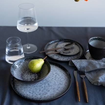 Plate Soho grey Ø14cm (4/set) Kare Design