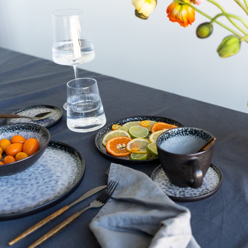 Black steel and imitation wood cutlery - Paris - Kare Design