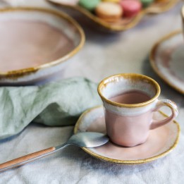 Roze aardewerk koffiekopjes - Nala - Kare Design