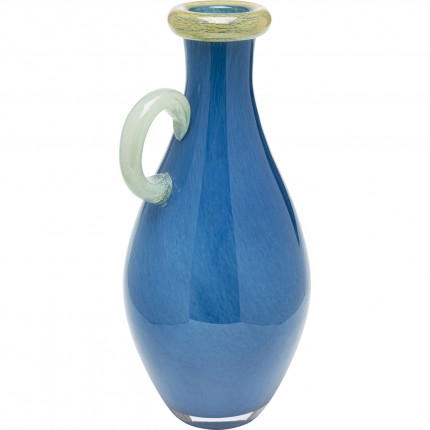 Vaas Sina 32cm blauw met handgreep Kare Design