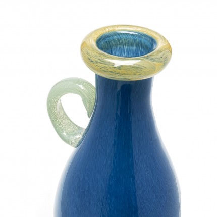 Vaas Sina 32cm blauw met handgreep Kare Design