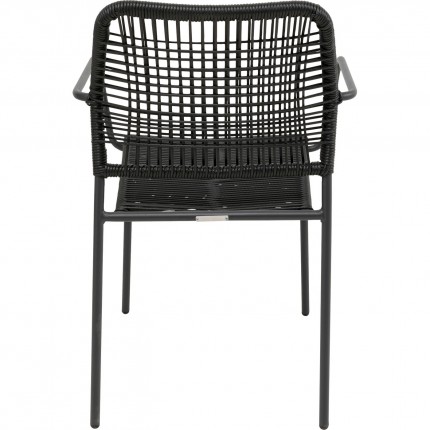 Tuinstoel met armleuningen Madagascar antraciet Kare Design