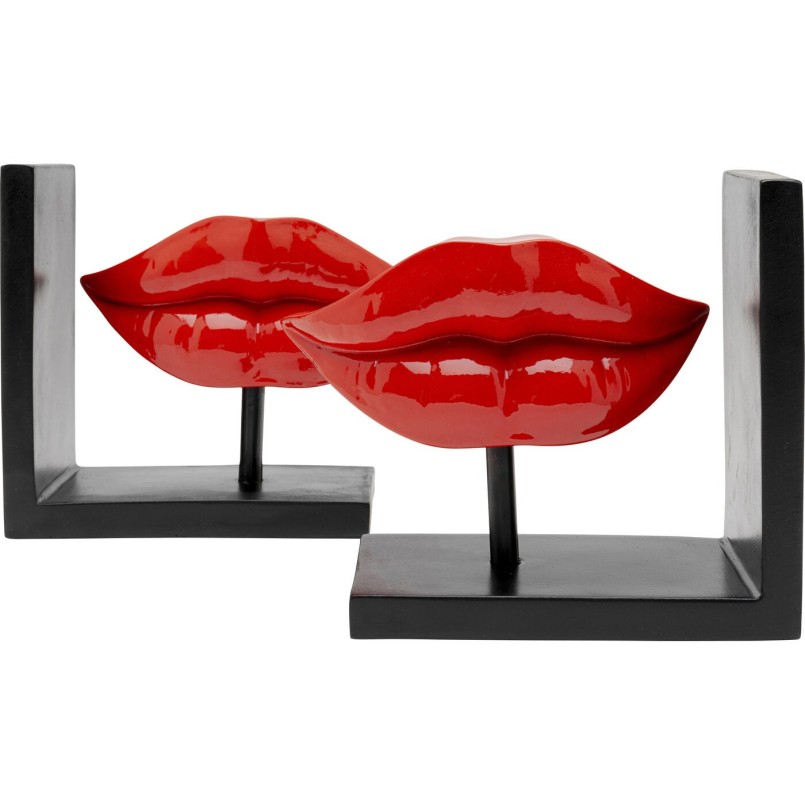 Serre-livres Lips rouge (2/Set)