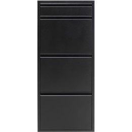 Schoenenkast Caruso zwart 3+1 laden Kare Design