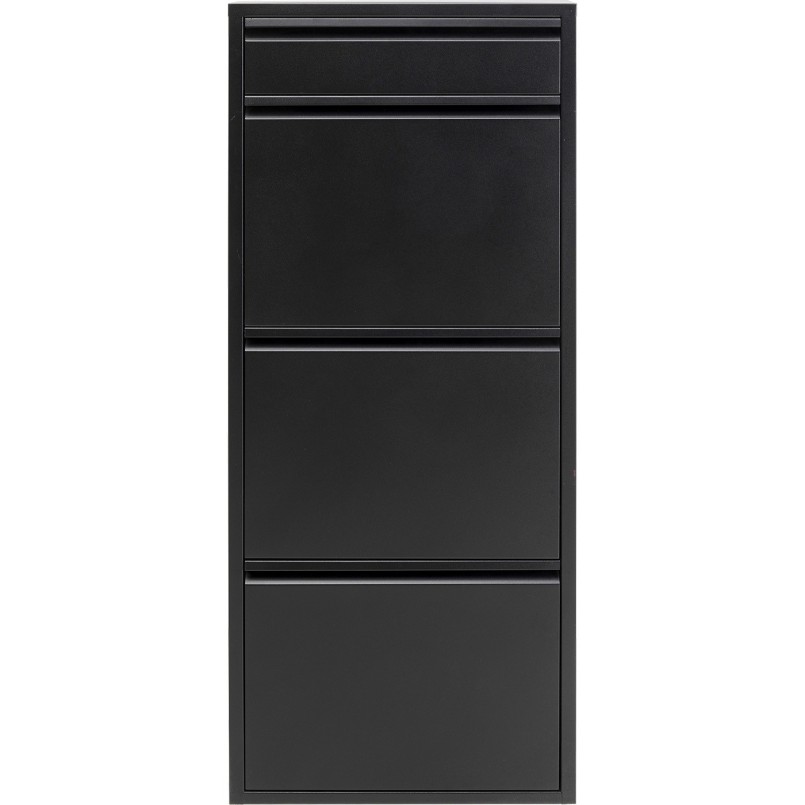 Schoenenkast Caruso zwart 3+1 laden Kare Design