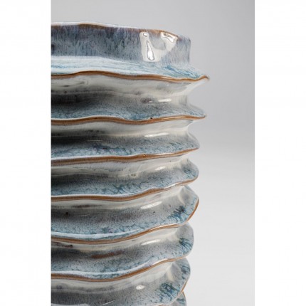 Vase Mina Riffle blue Kare Design