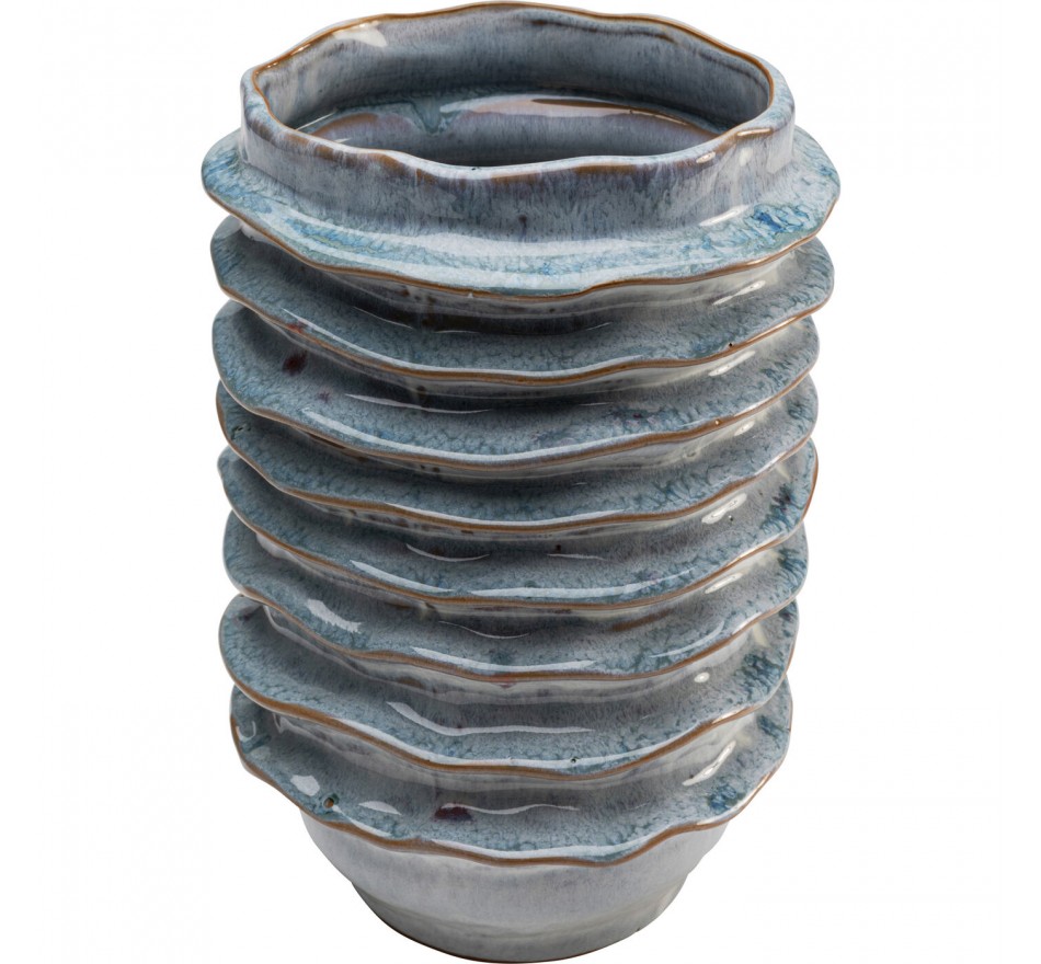 Vase Mina Riffle blue Kare Design Vase Mina Riffle blue Kare Design