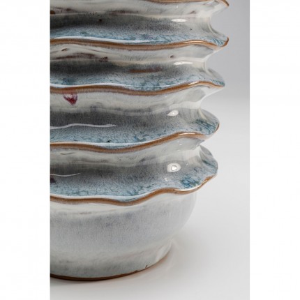 Vase Mina Riffle blue Kare Design
