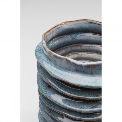 Vase Mina Riffle blue Kare Design