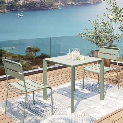 Outdoor Table Twist 80x80cm green Kare Design Outdoor Table Twist 80x80cm green Kare Design