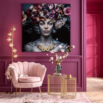 Wandfoto bloem kunst dame 120x120cm Kare Design Wandfoto bloem kunst dame 120x120cm Kare Design