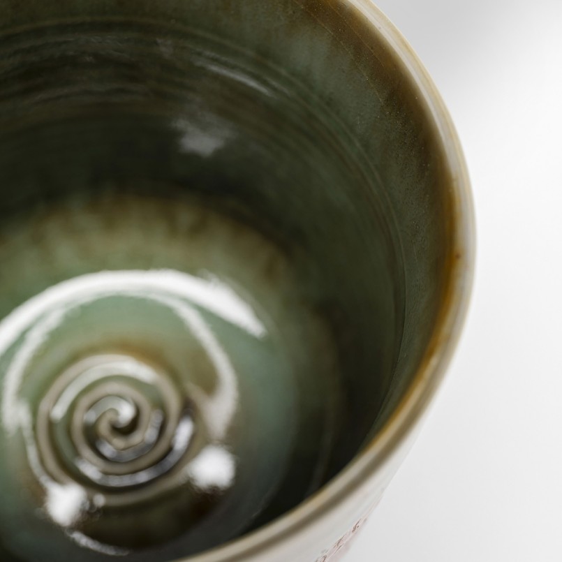 Rode en groene aardewerken bekers - Ari - Kare Design