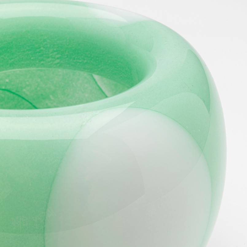 Vaas Punti groen en wit 15cm Kare Design