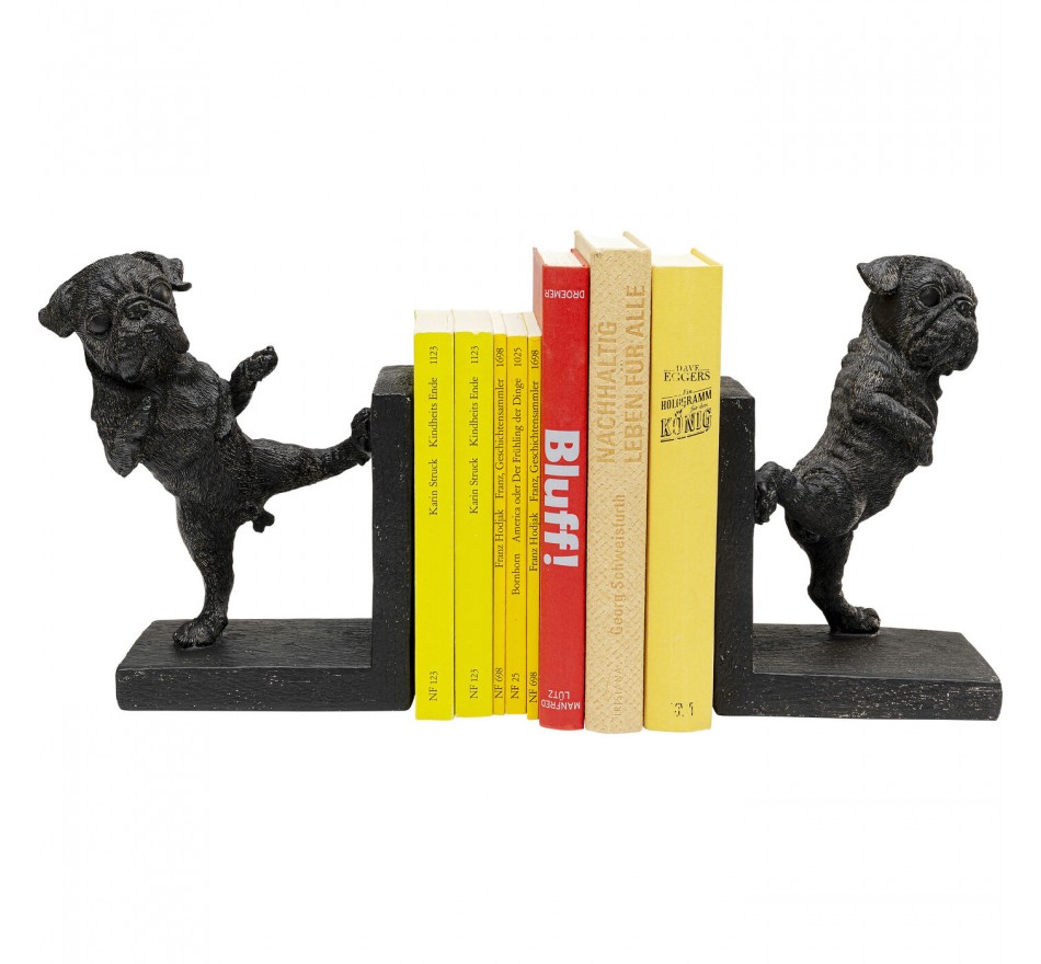 Boekensteun honden zwart (2/Set) Kare Design Boekensteun honden zwart (2/Set) Kare Design