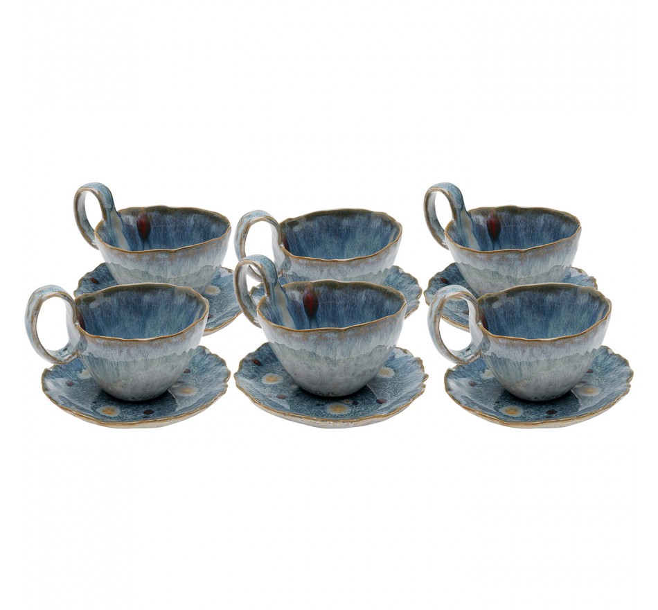 Kopjes Mina (6/set) blauw Kare Design Kopjes Mina (6/set) blauw Kare Design