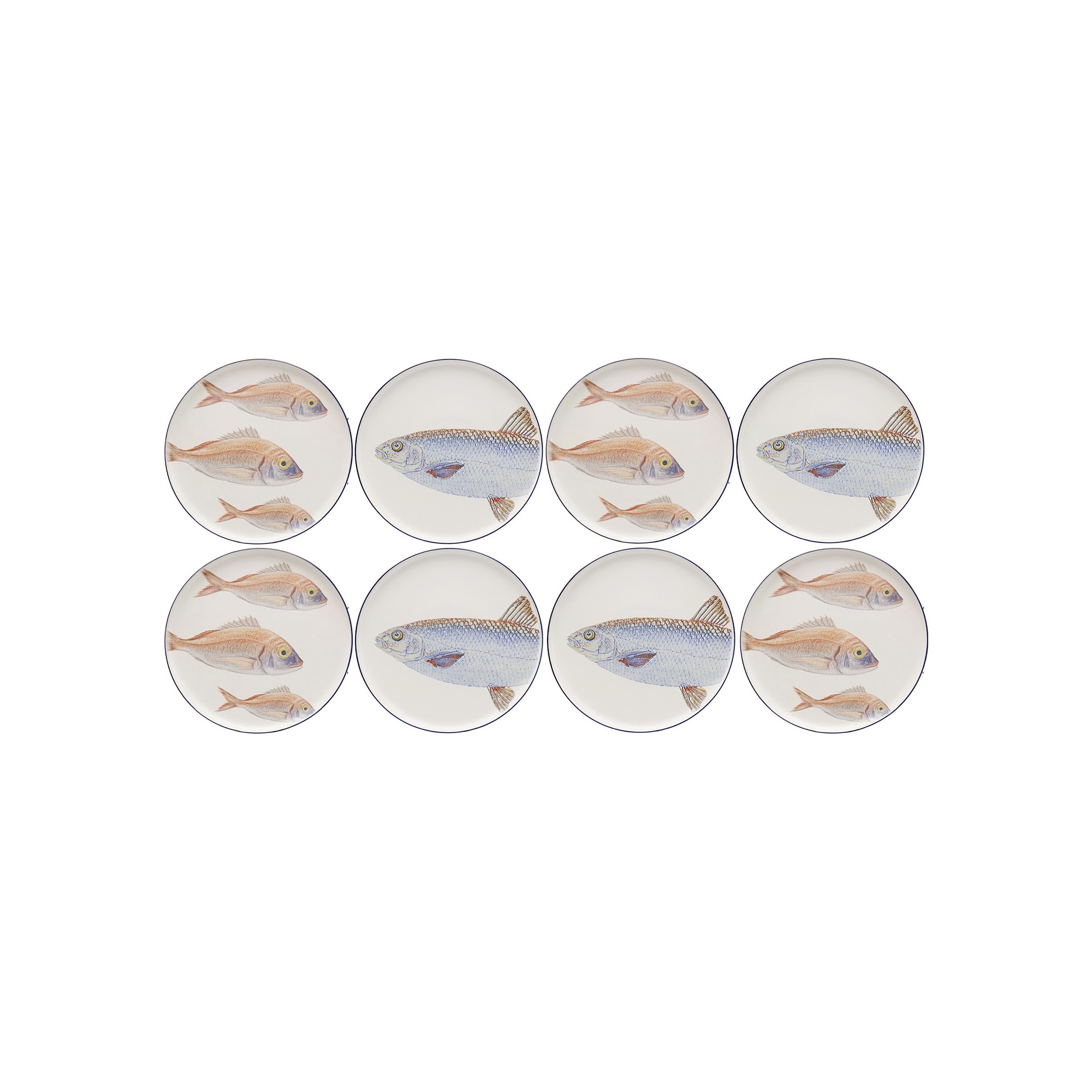Plates fish Ø27cm (8/set) Kare Design