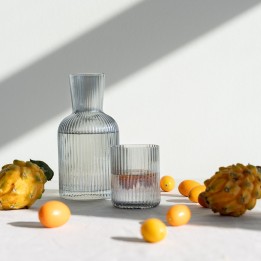 Ribbed glass carafe - Tango - Kare Design