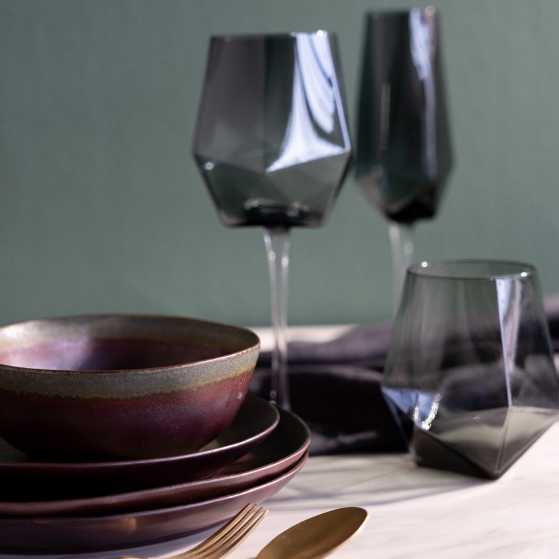 Purple earthenware bowls - Hermosa - Kare Design