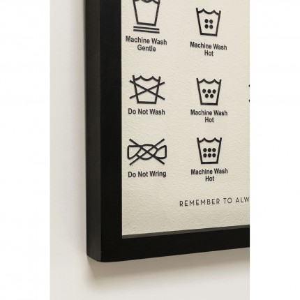 Framed Picture Laundry 41x61cm Kare Design