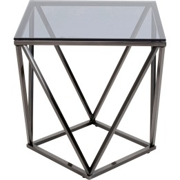 Side Table Cristallo 50x50cm graphite Kare Design