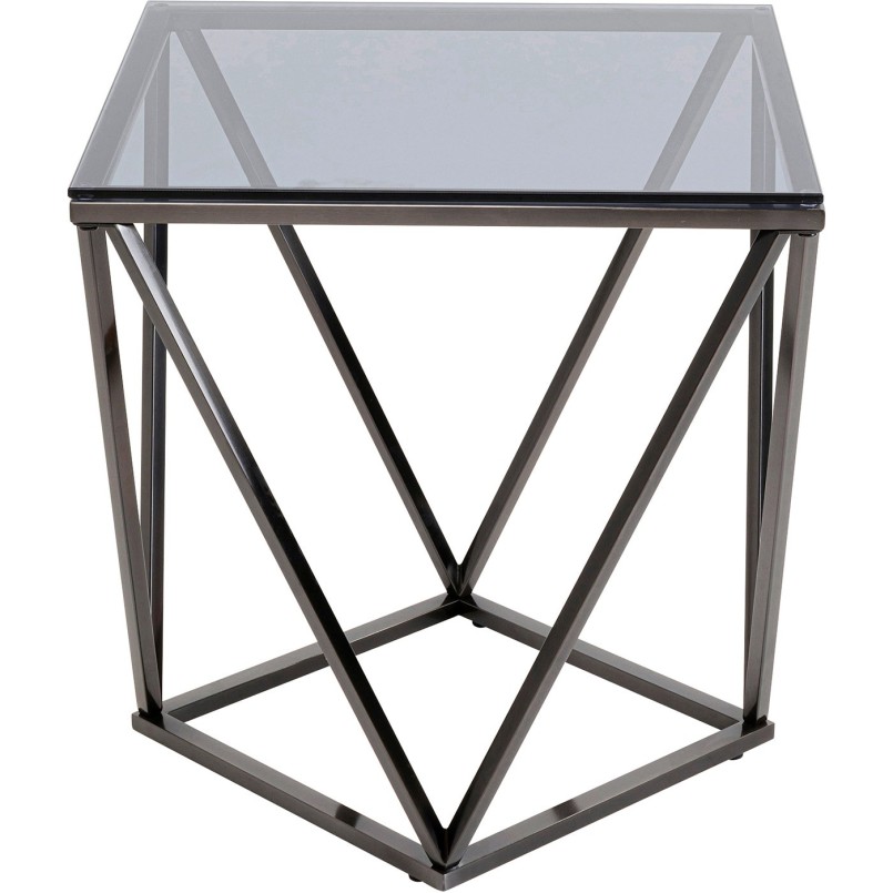 Side Table Cristallo 50x50cm graphite Kare Design