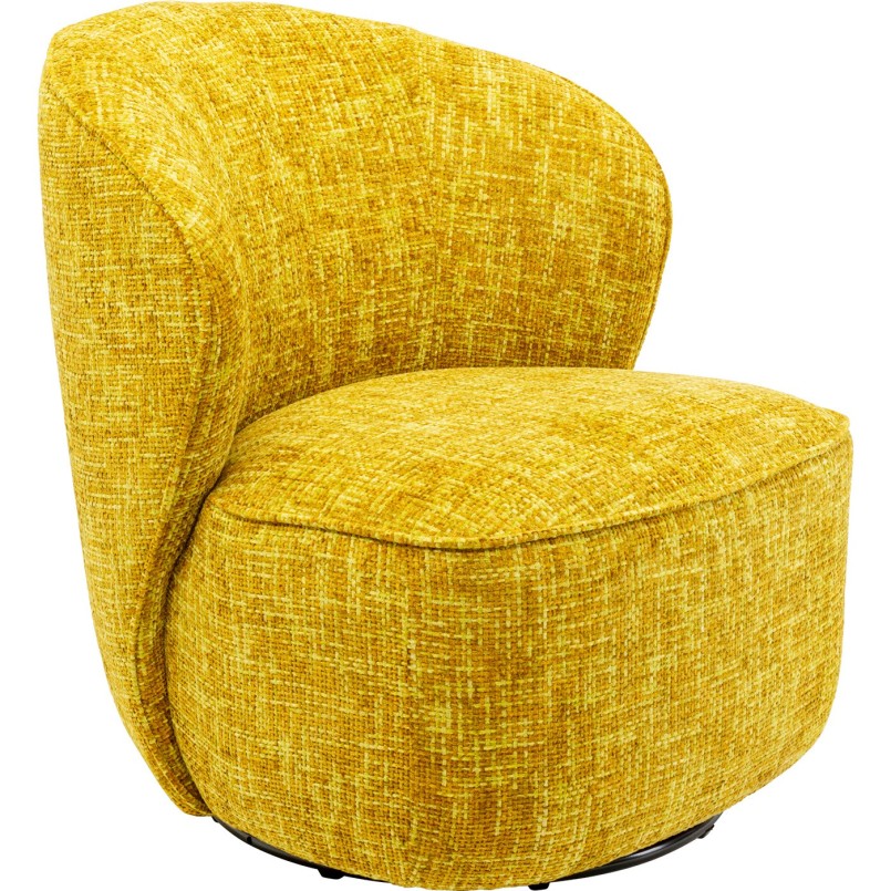 Draaifauteuil Ellie geel Kare Design