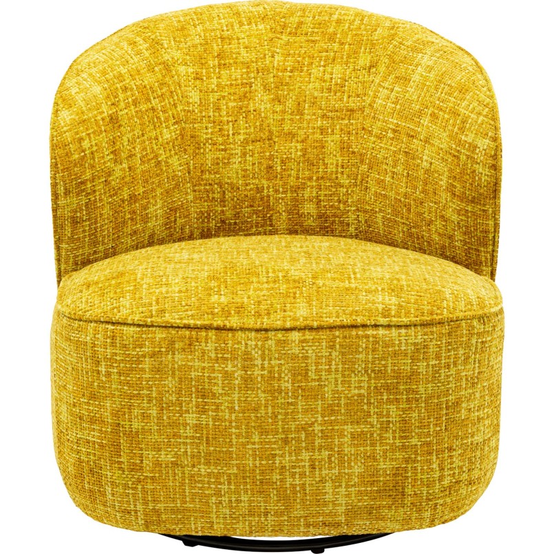 Draaifauteuil Ellie geel Kare Design
