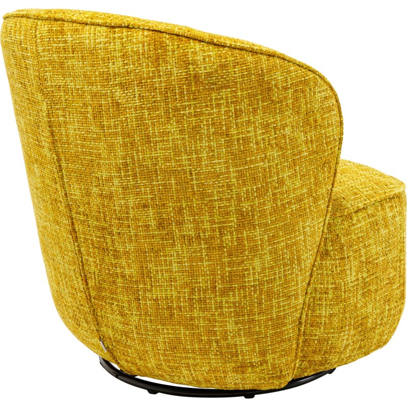 Swivel Armchair Ellie yellow Kare Design