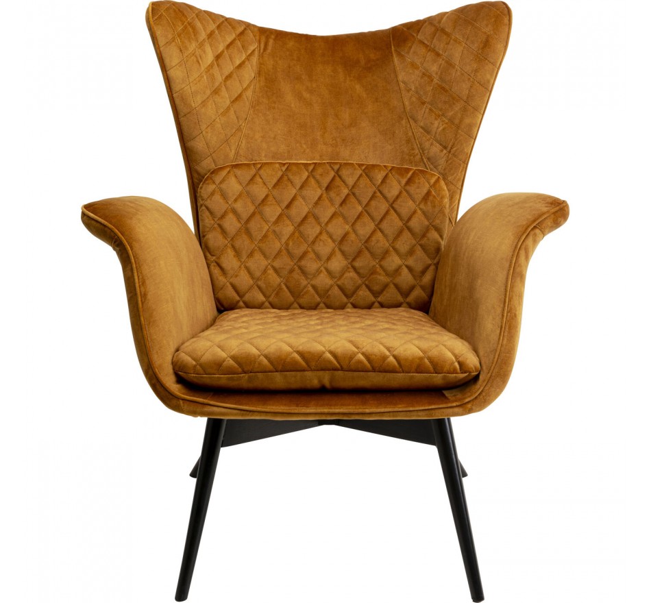 Fauteuil Tudor fluweel oker Kare Design Fauteuil Tudor fluweel oker Kare Design