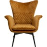 Fauteuil Tudor fluweel oker Kare Design